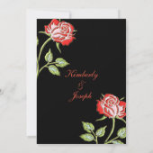 Eenvoudig gekleurd Roos Save The Date (Achterkant)