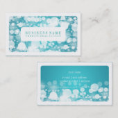 Eenvoudig gekleurd turquoise visitekaartje (Voorkant / Achterkant)