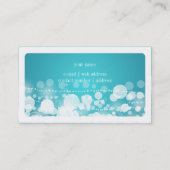 Eenvoudig gekleurd turquoise visitekaartje (Achterkant)