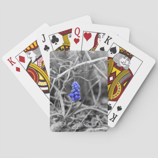 Eenvoudig gekleurde grafische hyacinth-selectiekle pokerkaarten (Achterkant)