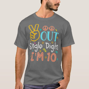 Eenvoudig gekleurde kleurstof Im 10-type 10th Birt T-shirt