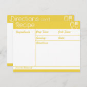 Eenvoudig gele ontvanger zonder lijn briefkaart (Voorkant / Achterkant)