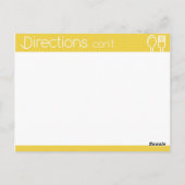 Eenvoudig gele ontvanger zonder lijn briefkaart (Achterkant)