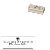 Eenvoudig Gelieve te ondertekenen en Terugkeer Aan Rubberstempel (Gestempeld)