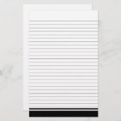 Eenvoudig gelijnd papier voor briefpapier (Voorkant / Achterkant)