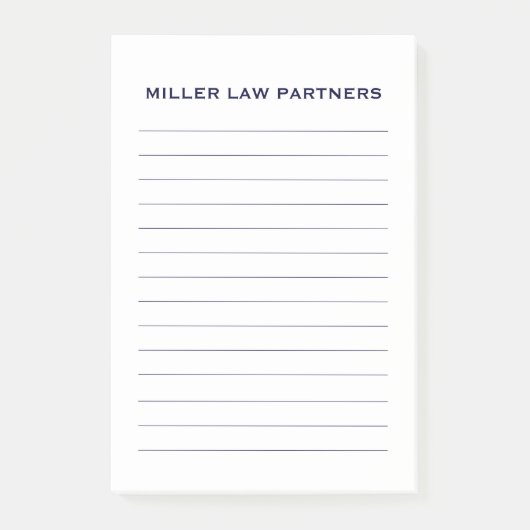 Eenvoudig gelinkte persoonlijke zakelijke activite post-it® notes (Voorkant)