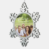 Eenvoudig geloof | Vakantievornament Tin Sneeuwvlok Ornament (Rechts)