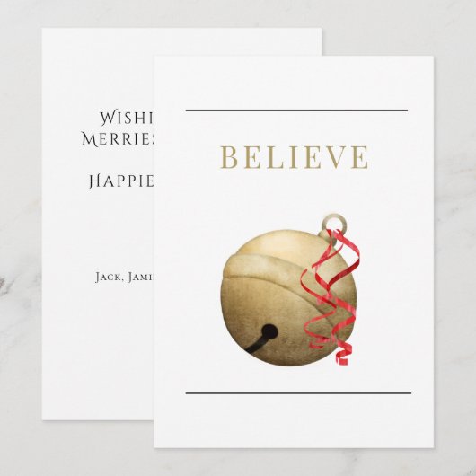 Eenvoudig GELOOFD met Jingle Bell Kerstmis (Voorkant / Achterkant)