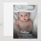 Eenvoudig geluid Bedankt Aangepaste foto Nieuwe Ba (Voorkant / Achterkant)