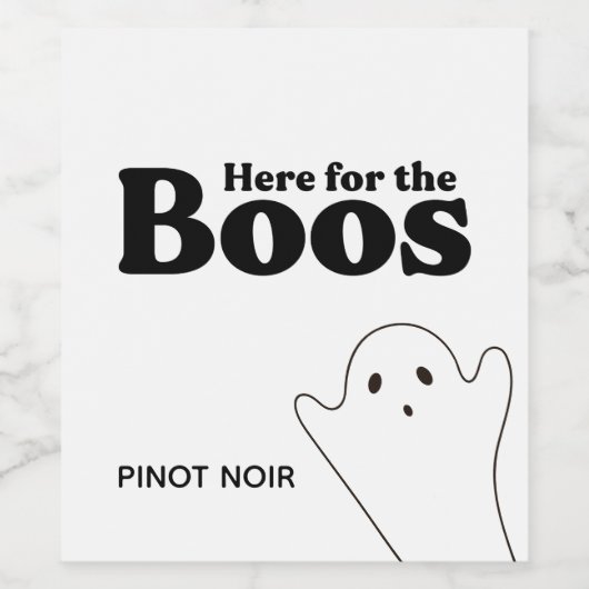 Eenvoudig geluid hier voor de Boos Ghost Wijn Etiket (Enkel label)