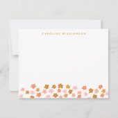 Eenvoudig geluid in roze, speciaal gepersonaliseer notitiekaartje (Voorkant)