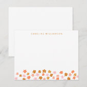 Eenvoudig geluid in roze, speciaal gepersonaliseer notitiekaartje (Voorkant / Achterkant)