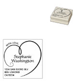 Eenvoudig geluid met liefdesnaam Return-adres Rubberstempel (Gestempeld)