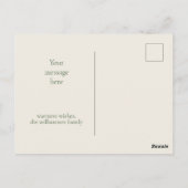 Eenvoudig geluid Retro Roze Groene Kerst Briefkaart (Achterkant)