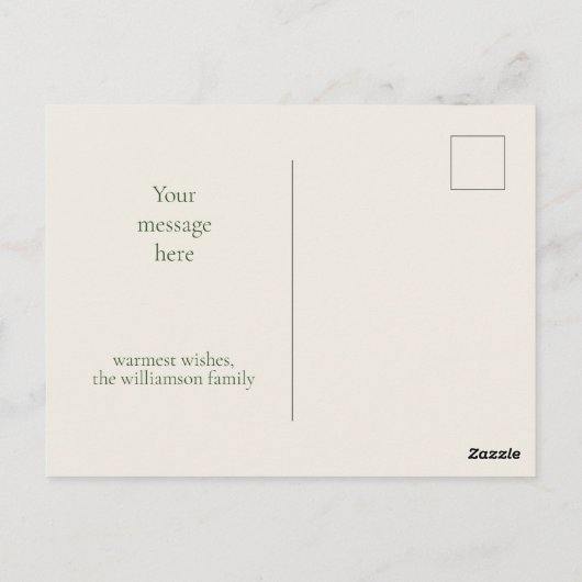 Eenvoudig geluid Retro Roze Groene Kerst Briefkaart (Achterkant)