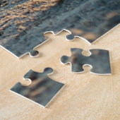 Eenvoudig geluid zandkasteel op de zon legpuzzel (Zijkant)