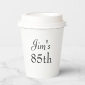 Eenvoudig Gelukkig 85ste Verjaardagsfeest Papieren Bekers (Voorkant)