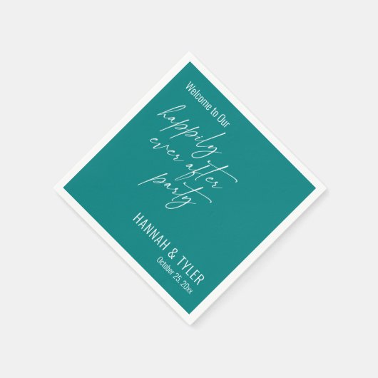 Eenvoudig, gelukkig altijd na partij Blauwgroen Servet (Hoek)