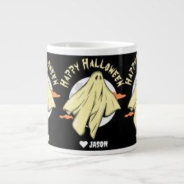 Eenvoudig Gelukkig Halloween boek spooky geest Grote Koffiekop