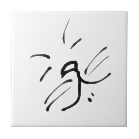 Eenvoudig gelukkig kattegezicht tegeltje (Voorkant)