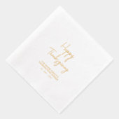 Eenvoudig gelukkig Thanksgiving-diner Folie Servetten (Rechts)