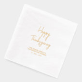 Eenvoudig gelukkig Thanksgiving-diner Folie Servetten (Links)