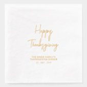 Eenvoudig gelukkig Thanksgiving-diner Folie Servetten (Voorkant)