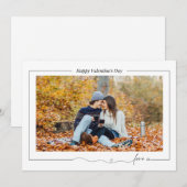 Eenvoudig Gelukkig Valentijnsdag Paar Hou van je F Feestdagenkaart (Voorkant / Achterkant)