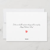 Eenvoudig Gelukkig Valentijnsdag Paar Hou van je F Feestdagenkaart (Achterkant)