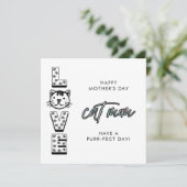 Eenvoudig gelukkige Moederdag van het kattenvoer Kaart (Staand voorkant)