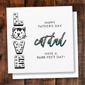 Eenvoudig gelukkige Vaderdag van het kattenvoer Kaart