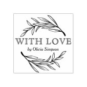 Eenvoudig gemaakt met liefde klein bedrijf rubbere rubberstempel (Afrduk)