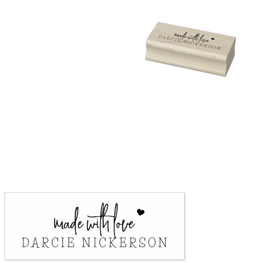 Eenvoudig gemaakt met liefdeshart rubberstempel (Gestempeld)