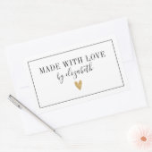 Eenvoudig gemaakt met liefdeslabel rechthoekige sticker (Envelop)