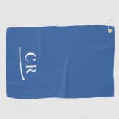 Eenvoudig gemoderniseerd modern blauw wit golfhanddoek (Horizontaal)