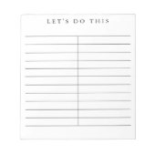 Eenvoudig Gemotiveerd gepersonaliseerd notitieblok (Voorkant)