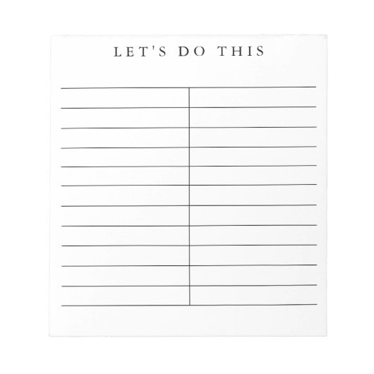 Eenvoudig Gemotiveerd gepersonaliseerd notitieblok (Voorkant)