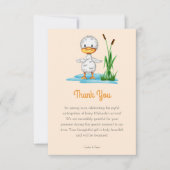Eenvoudig Gender Neutraal Duck Baby shower Bedankkaart (Voorkant)