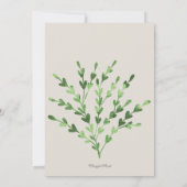 Eenvoudig Gender Neutraal Groen Tan Baby shower Kaart (Achterkant)