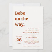 Eenvoudig Genderneutraal Boho Terracotta-Baby show Kaart (Voorkant)