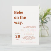 Eenvoudig Genderneutraal Boho Terracotta-Baby show Kaart (Staand voorkant)