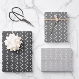 Eenvoudig genderneutraal inpakpapier vel