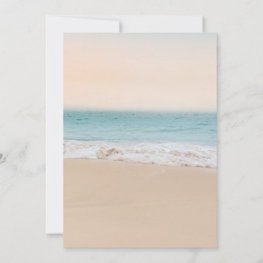 Eenvoudig genderneutraal strand Baby shower Kaart (Achterkant)