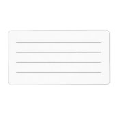 Eenvoudig generiek gelinieerd beschrijfbaar label  (Voorkant)