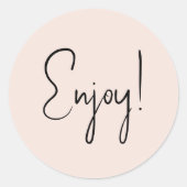 Eenvoudig genieten van wazige positiviteit ronde sticker (Voorkant)