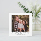 Eenvoudig genot Eén foto Doodle Kerstkaart (Staand voorkant)