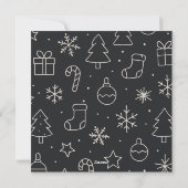 Eenvoudig genot Eén foto Doodle Kerstkaart (Achterkant)