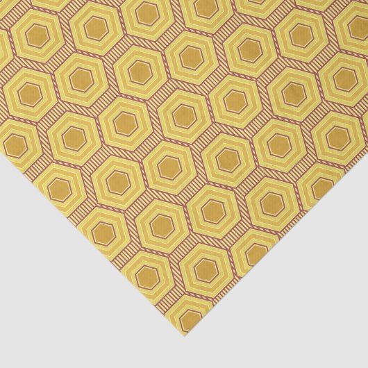 Eenvoudig Geometrisch Beehive-patroon Tissuepapier (Detail)