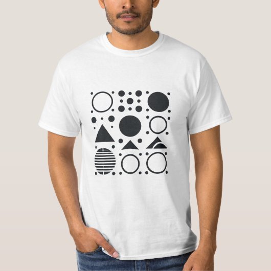 Eenvoudig geometrisch ontwerp t-shirt (Voorkant)