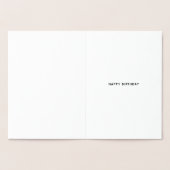 Eenvoudig geometrisch patroon Happy Birthday Silve Folie Kaarten (Binnen)